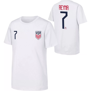 Outerstuff Youth USMNT Giovanni Reyna #7 White T-Shirt, Large