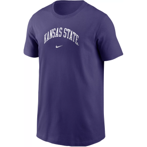 Nike Youth Kansas State Wildcats Purple Core Cotton Arch Wordmark T-Shirt, Medium