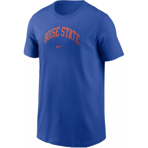 Nike Youth Boise State Broncos Blue Core Cotton Arch Wordmark T-Shirt, Medium