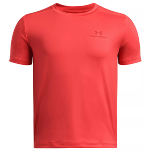 Under Armour Boys' Vanish Short Sleeve Shirt, XS, Fire/Fire