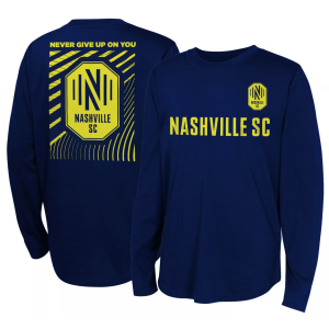 MLS Youth Nashville SC Maestro Navy Long Sleeve T-Shirt, Medium, Blue