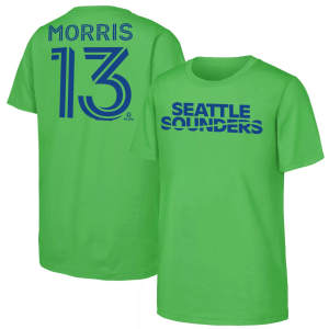 MLS Youth Seattle Sounders Jordan Morris #13 Green T-Shirt, Small