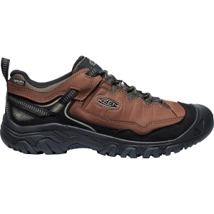 KEEN Men's Targhee IV Waterproof Hiking Shoes, 7.5 W, Bison/Black
