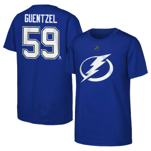 Outerstuff Youth Tampa Bay Lightning Blue Jake Guentzel #59 T-Shirt, Large
