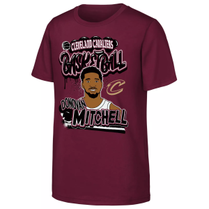Outerstuff Youth Cleveland Cavaliers Donovan Mitchell Red Baller Short Sleeve T-Shirt, Small