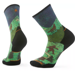 Smartwool Trail Run Neature Print Crew Socks, Men's, Large, Twilight Blue