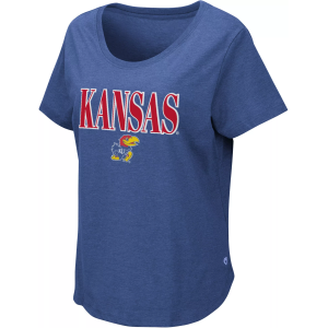 Colosseum Women's Kansas Jayhawks Royal T-Shirt, Small, Blue