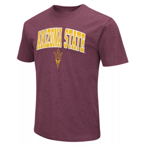 Colosseum Men's Arizona State Sun Devils Maroon T-Shirt, Small, Red