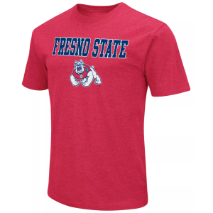 Colosseum Men's Fresno State Bulldogs Red T-Shirt, Small