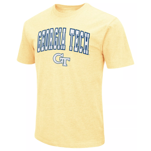 Colosseum Men's Georgia Tech Yellow Jackets Gold T-Shirt, Large