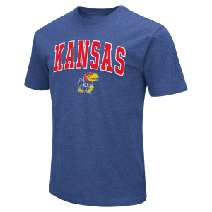 Colosseum Men's Kansas Jayhawks Royal T-Shirt, Small, Blue