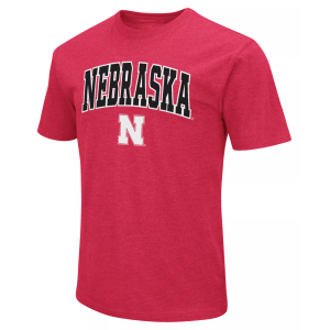 Colosseum Men's Nebraska Cornhuskers Red T-Shirt, Small