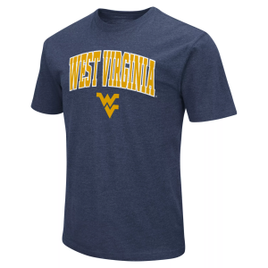 Colosseum Men's West Virginia Mountaineers Navy T-Shirt, Small, Blue