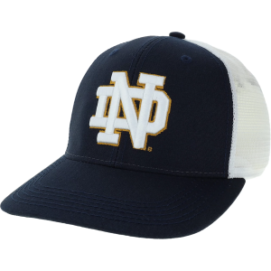 League-Legacy Men's Notre Dame Fighting Irish Navy Mid-Pro Adjustable Trucker Hat, Blue