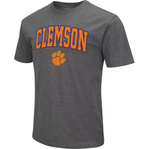 Colosseum Men's Clemson Tigers Grey T-Shirt, Small, Gray