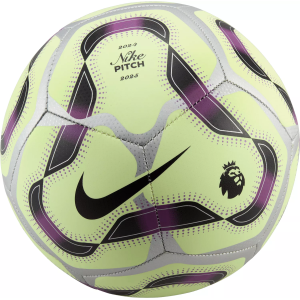 Nike Premier League Pitch Soccer Ball, Size 3, Barely Volt/Black