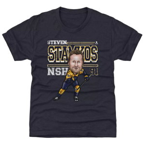 500 Level Youth Nashville Steven Stamkos #91 Cartoon Navy T-Shirt, Medium, Blue