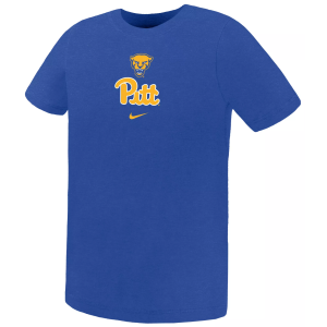 Nike Boys' Pitt Panthers Royal Logo T-Shirt, Size 5, Blue