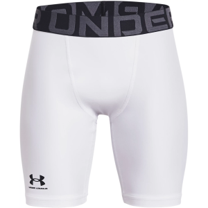 Under Armour Boys' HeatGear Armour Shorts, XS, White/Black