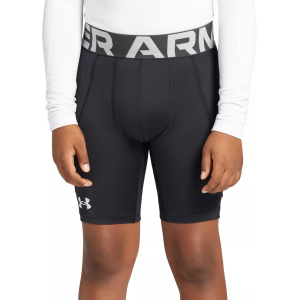 Under Armour Boy's Diamond Utility Sliding Shorts with Cup, Boys', XS, Black/Halo Gray