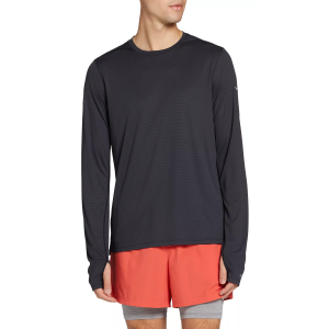 DSG Men's Stride Run Long Sleeve T-Shirt, Large, Pure Black