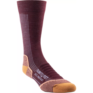 Farm To Feet Damascus Crew Light Targeted Cushion Socks, Men's, Small, Plum
