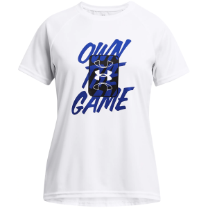 Under Armour Boys' Baseline Short Sleeve Shirt, Large, White