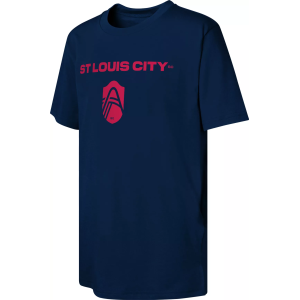 MLS Youth St. Louis City SC Wordmark Navy T-Shirt, Large, Blue