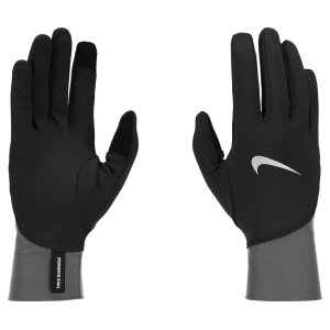 Nike Men's Pacer Midweight Running Gloves, Small, Black/Smoke Grey/Silver