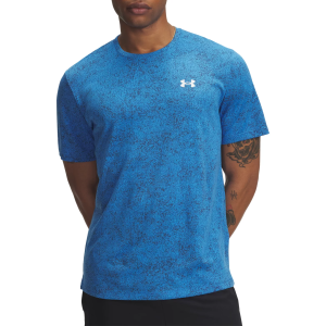 Under Armour Men's UA Tech Pixelate T-Shirt, Medium, Blue Atlantis/White