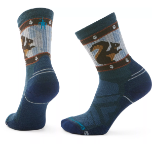 Smartwool Women's Hike Squirrely Crew Socks, Large, Twilight Blue