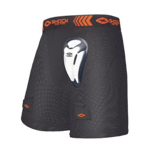 Shock Doctor Boy's Loose Hockey Short With BioFlex Cup, Boys', XXS, Black
