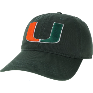 League-Legacy Men's Miami Hurricanes Green EZA Adjustable Hat