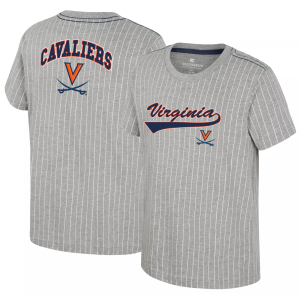 Colosseum Youth Virginia Cavaliers Heather Grey Airball T-Shirt, Large, Gray