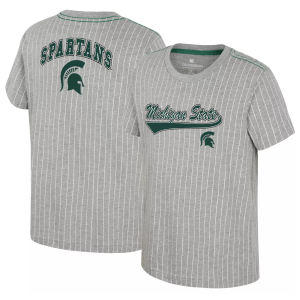 Colosseum Youth Michigan State Spartans Heather Grey Airball T-Shirt, Medium, Gray
