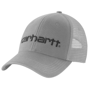 Carhartt Men's Canvas Mesh Logo Hat, Asphalt/Black