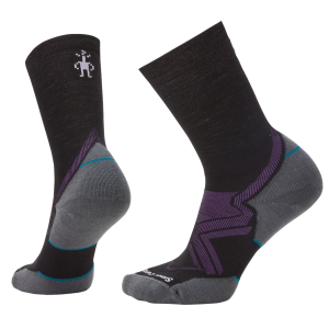 Smartwool Women's Run Cold Weather Targeted Cushion Crew Socks, Large, Black