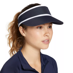 Walter Hagen Women's Long Brim Golf Hat, Navy/White