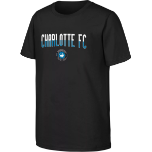 MLS Youth Charlotte FC Overhead Black T-Shirt, Small