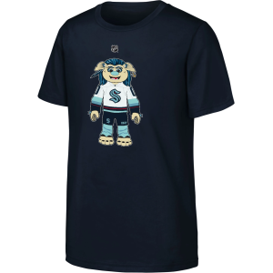 NHL Youth Seattle Kraken Mascot Navy T-Shirt, Medium, Blue