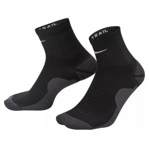 Nike Trail Running Ankle Socks, Men's, Small, Black/Anthracite/Silver