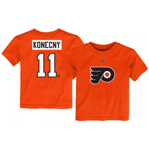 NHL Toddler Philadelphia Flyers Travis Konecny #11 Orange T-Shirt, Boys', 2T