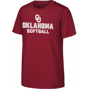 Gen2 Youth Oklahoma Sooners Dark Red Softball T-Shirt, Medium
