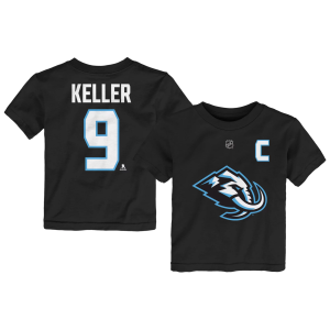 Outerstuff Toddler Utah Mammoths Clayton Keller #9 Black Home T-Shirt, Boys', 3T