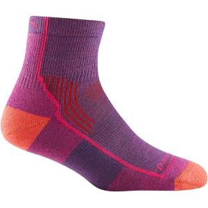 Darn Tough Women's Hiker Quarter Midweight Hiking Socks, Medium, Berry