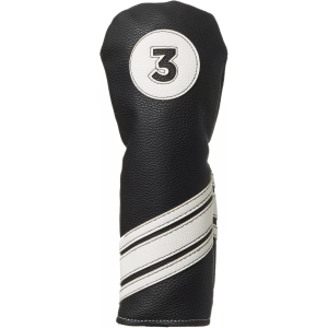 Maxfli PU Leather Fairway Wood Headcover, Black/White