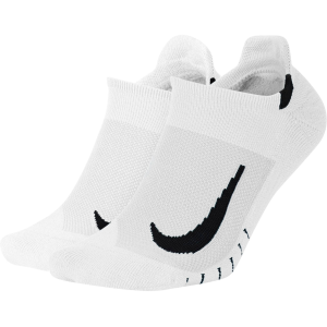 Nike Multiplier Running No-Show Socks 2-Pack, Men's, Medium, White