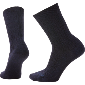 Smartwool Women's Everyday Cable Zero Cushion Crew Socks, Medium, Black
