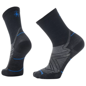 SmartWool Men's Run Mid Crew Socks, Medium, Black