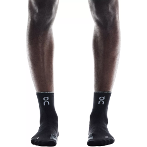 On Adult Performance Run Mid Socks, Men's, Small, Black/Eclipse